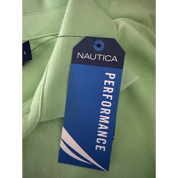 Nautica Performance Cotton Polo Shirt Mens L , Chest 46” Coastal  Lime Green - Picture 4 of 7
